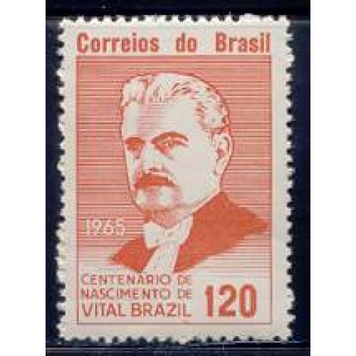 SB0524M SELO CENTENÁRIO DO NASCIMENTO DE VITAL BRASIL 1965 MINT