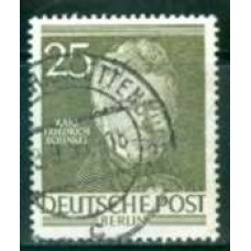 ABE0084U-SELO BERLINENSES CÉLEBRES, KARL FRIEDRICH SCHINKEL - ALEMANHA BERLIN - 1952/53 - U