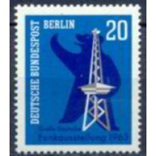 ABE0209M-SELO EXPOSIÇÃO NACIONAL DO RÁDIO - ALEMANHA BERLIN - 1963 - MINT