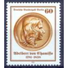 ABE0599M-SELO 200º ANIVERSÁRIO DE NASCIMENTO DO POETA E NATURALISTA ADELBERT VON CHAMISSO - ALEMANHA BERLIN - 1981 - MINT