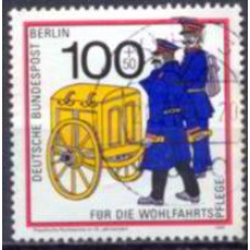 ABE0815U-SELO PRÓ OBRAS DE BENEFICÊNCIA - HISTÓRIA DOS CORREIOS, 100P - ALEMANHA BERLIN - 1989 - U