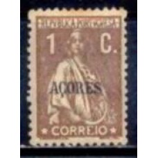 AÇO0156NA-SELO CERES DENTEAÇÃO 12 X 11,5, 1C CINZA LILÁS - AÇORES - 1912/25 - N