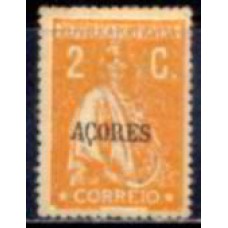 AÇO0160NB-SELO CERES DENTEAÇÃO 15X14, 2C LARANJA - AÇORES - 1912/25 - N