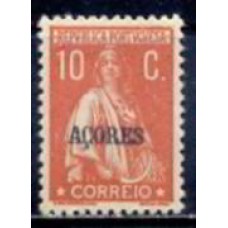 AÇO0172NA-SELO CERES DENTEAÇÃO 12 X 11,5, 10C - AÇORES - 1912/25 - N