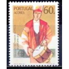 AÇO0362M-SELO SÉRIE EUROPA - ANO EUROPEU DA MÚSICA - AÇORES - 1985 - MINT