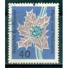 ALF0267U-SELO EXPOSIÇÃO FLORA E FILATELIA, 40P - ALEMANHA FEDERAL - 1963 - U