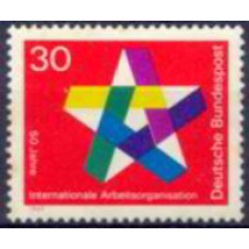 ALF0445M-SELO CINQUENTENÁRIO DA ORGANIZAÇÃO INTERNACIONAL DO TRABALHO - ALEMANHA FEDERAL - 1969 - MINT