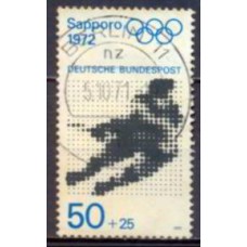 ALF0547U-SELO OLÍMPÍADAS DE INVERNO DE SAPPORO, 50P - ALEMANHA FEDERAL - 1971 - U