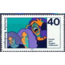 ALF0713M-SELO LUTA CONTRA AS DROGAS - ALEMANHA FEDERAL - 1975 - MINT