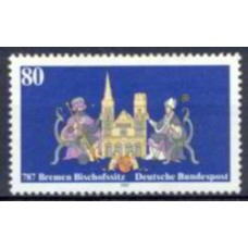 ALF1161M-SELO 1200º ANIVERSÁRIO DA DIOCESE DE BRÊME - ALEMANHA FEDERAL - 1987 - MINT