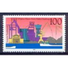 ALF1390M-SELO 275º ANIVERSÁRIO DO PORTO DE DUISBOURG - ALEMANHA FEDERAL - 1991 - MINT