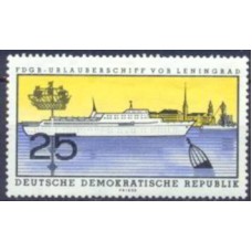 ALO0487N-SELO LANÇAMENTO DOS NAVIOS DE FÉRIAS POPULARES, 25P - ALEMANHA ORIENTAL - 1960 - N