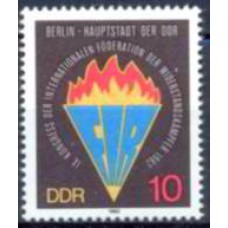 ALO2385M-SELO 9º CONGRESSO DA FEDERAÇÃO INTERNACIONAL DOS MEMBROS DA RESISTÊNCIA - ALEMAHA ORIENTAL - 1982 - MINT