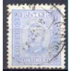 APO0071U-SELO DOM CARLOS I, 50R, DENTEAÇÃO 11,5, PAPEL PORCELANA - PORTUGAL - 1892/93 - U