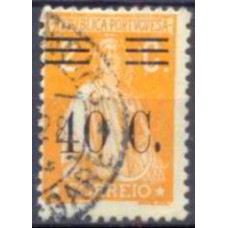 APO0466U-SELO CERES, 40 SOBRE 2C LARANJA, PAPEL LISO - PORTUGAL - 1928/29 - U