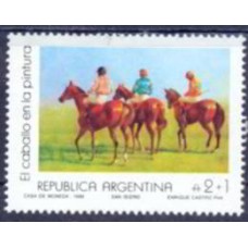 ARG1641M-SELO CAVALO NA PINTURA, SAN ISIDRO - ARGENTINA - 1988 - MINT