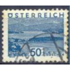 AUS0416U-SELO PAISAGENS, 50G AZUL - ÁUSTRIA - 1932 - U