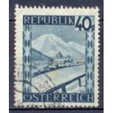 AUS0619U-SELO PAISAGENS, 40G - ÁUSTRIA - 1945/47 - U