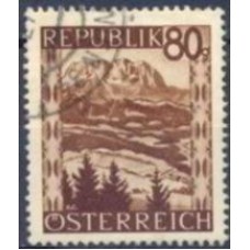 AUS0627U-SELO PAISAGENS, 80G - ÁUSTRIA - 1945/47 - U