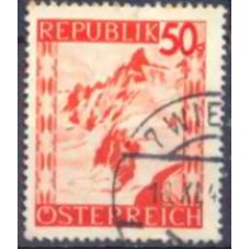 AUS0704U-SELO PAISAGENS, 50G - ÁUSTRIA - 1948 - U