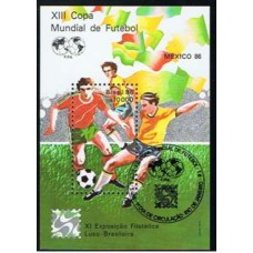 BC0071-BLOCO CAMPEONATO MUNDIAL DE FUTEBOL MÉXICO - 1986 - CBC RIO DE JANEIRO