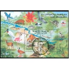 BC0101.02-BLOCO XV EXPOSIÇÃO FILATÉLICA LUBRAPEX 95 - RIO TIETÊ - 1995 - CBC DIA DA FILATELIA TEMÁTICA