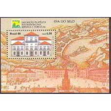 BL0081M-BLOCO DIA DO SELO - EXPOSIÇÃO FILATÉLICA BRASILIANA 89 - 1989 - MINT