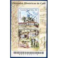 BL0130M-BLOCO FAZENDAS HISTÓRICAS DE CAFÉ - 2003 - MINT