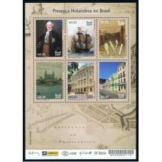 BL0152M-BLOCO RELAÇÕES HOLANDA - PRESENÇA HOLANDESA NO BRASIL - 2009 - MINT