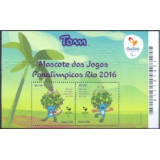 BL0188M-BLOCO MASCOTE DOS JOGOS PARALÍMPICOS RIO 2016 - TOM - 2015 - MINT