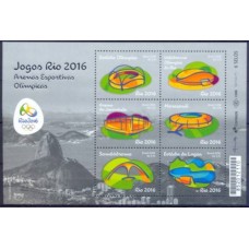 BL0192M-BLOCO UPAEP - ARENAS ESPORTIVAS OLÍMPICAS RIO 2016 - 16 - MINT