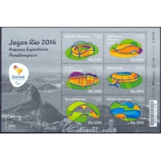 BL0193M-BLOCO UPAEP - ARENAS ESPORTIVAS PARALÍMPICAS RIO 2016 - 16 - MINT