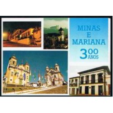 BP0169-BILHETE POSTAL MINAS E MARIANA 300 ANOS - 1997