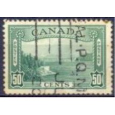 CAN0200U-SELO PORTO DE VANCOUVER, 50C - CANADÁ - 1938 - U