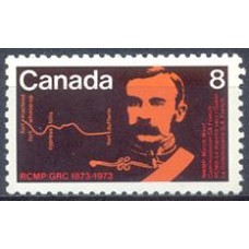 CAN0495MA-SELO CENTENÁRIO DA POLÍCIA MONTADA, 8C - CANADÁ - 1973 - MINT