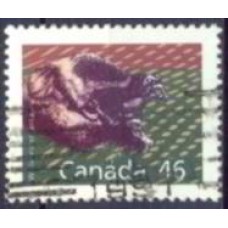 CAN1170UA-SELO MAMÍFEROS CANADENSES V, 46C - CANADÁ - 1990 - U