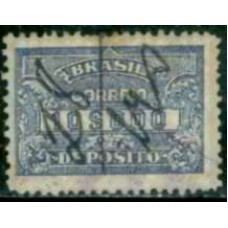 DE0050U-SELO DEPÓSITO, 10$000 ARDÓSIA VIOLETA FILIGRANA 'F1' - 1924 - U