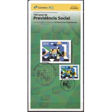 ED4086S-EDITAL 1/2023 - 100 ANOS DA PREVIDÊNCIA SOCIAL - COM SELO E CBC BRASÍLIA