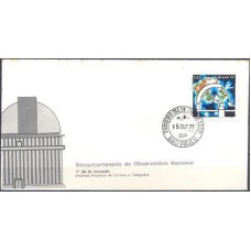 FD0134.01-FDC SESQUICENTENÁRIO DO OBSERVATÓRIO NACIONAL - 1977 - CPD SÃO PAULO - COM FERRUGEM