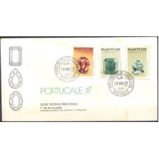 FD0139.01-FDC PORTUCALE 77 - PEDRAS PRECIOSAS - 1977 - CPD SÃO PAULO - COM FERRUGEM