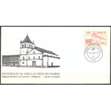 FD0160.08-FDC RESTAURAÇÃO DA IGREJA DO PÁTIO DO COLÉGIO - 1978 - CPD RIO DE JANEIRO - COM FERRUGEM