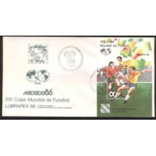 FD0389-FDC XIII COPA MUNDIAL DE FUTEBOL MÉXICO 86 - XI LUBRAPEX 86 - 1986 - CBC RIO DE JANEIRO