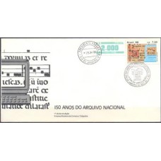 FD0438.02-FDC 150 ANOS DO ARQUIVO NACIONAL - 1988 - CBC RIO DE JANEIRO E DATADOR AGÊNCIA PRESIDENTE VARGAS