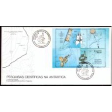 FD0440-FDC BLOCO PESQUISAS CIENTÍFICAS ANTÁRTICA - 1988 - CBC BRASÍLIA