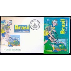 FD0706-FDC BRASIL TRICAMPEÃO DE ROLAND GARROS - GUGA - 2001 - CBC FLORIANÓPOLIS
