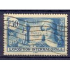 FRA0336U-SELO PROPAGANDA DA EXPOSIÇÃO INTERNACIONAL DE PARIS - FRANÇA - 1937 - U