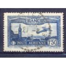 FRAA006U-SELO AÉREO AVIÃO SOBREVOANDO MARSELHA, AZUL - FRANÇA - 1930 - U