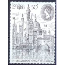 GRB0931MA-SELO EXPOSIÇÃO FILATÉLICA LONDON 1980, TIPO II - GRÃ-BRETANHA - 1980 - MINT