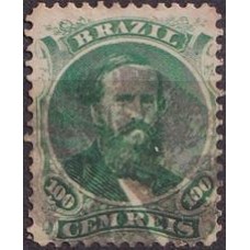 IM0027U.12-SELO DOM PEDRO II DENTEADO, 100 RÉIS - 1866 - U