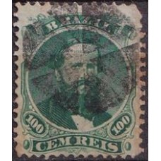 IM0027U.17-SELO DOM PEDRO II DENTEADO, 100 RÉIS - 1866 - U